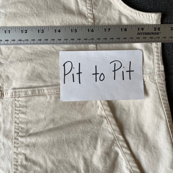 Toad & Co Earthworks Organic Cotton Blend Overall Jumper Dress Cream Khaki XL - Picture 8 of 9